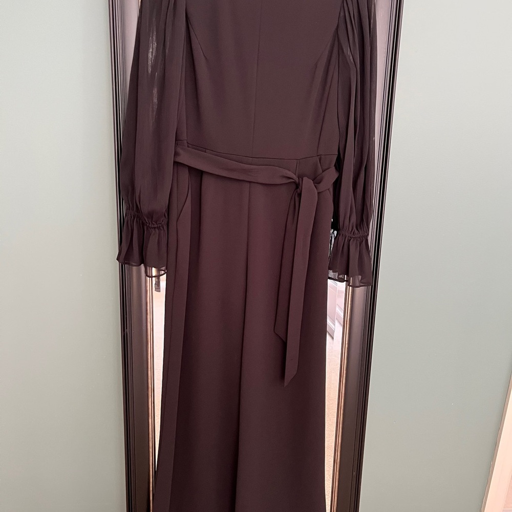 Elegant Black Dress with Sheer Sleeves